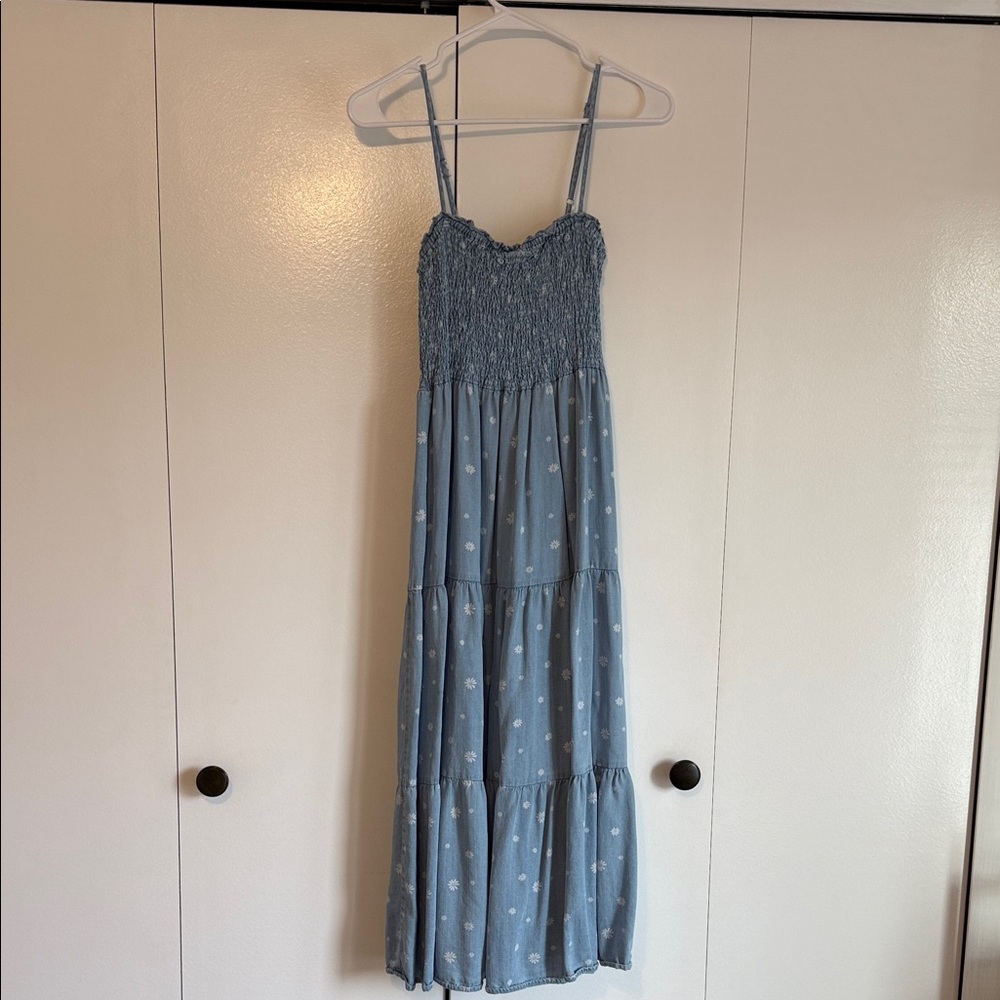 Thread & Supply Light Blue Floral Maxi Dress